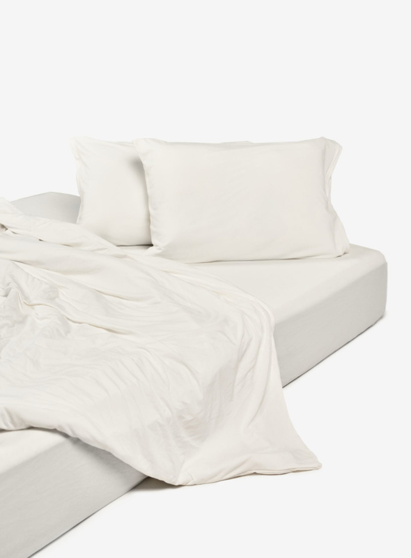 Простыня на резинке из тенселя Экрю (Tencel)