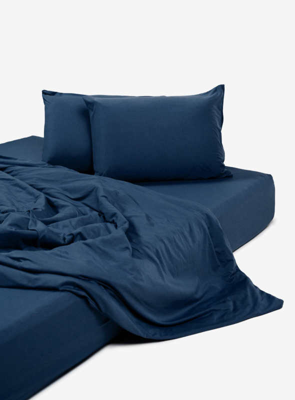 Простыня на резинке из Тенселя Графит (Tencel)
